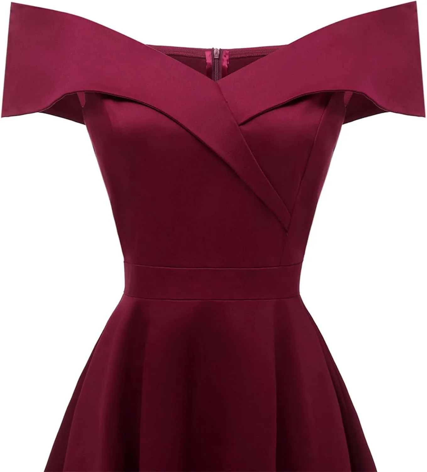 Women's 50s Cocktail Dress Vintage Off Shoulder Elegant High Waist A-line Evening Party Dresses Audrey Hepburn Dress