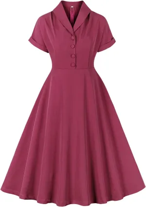 Women's Audrey Hepburn Vintage Style Rockabilly Swing Dress 50s Cocktail Party Dress Retro Wedding Prom Evening Dress