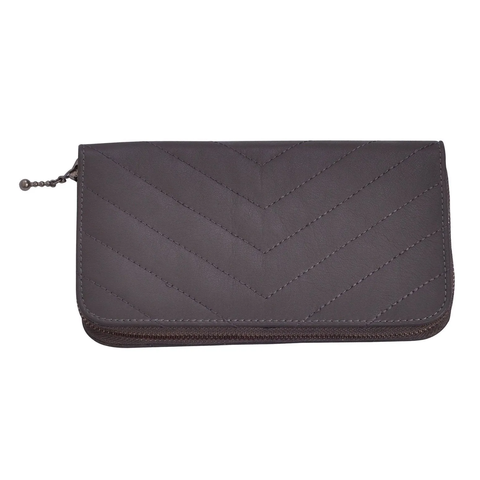 Womens City Grey Leather Purse