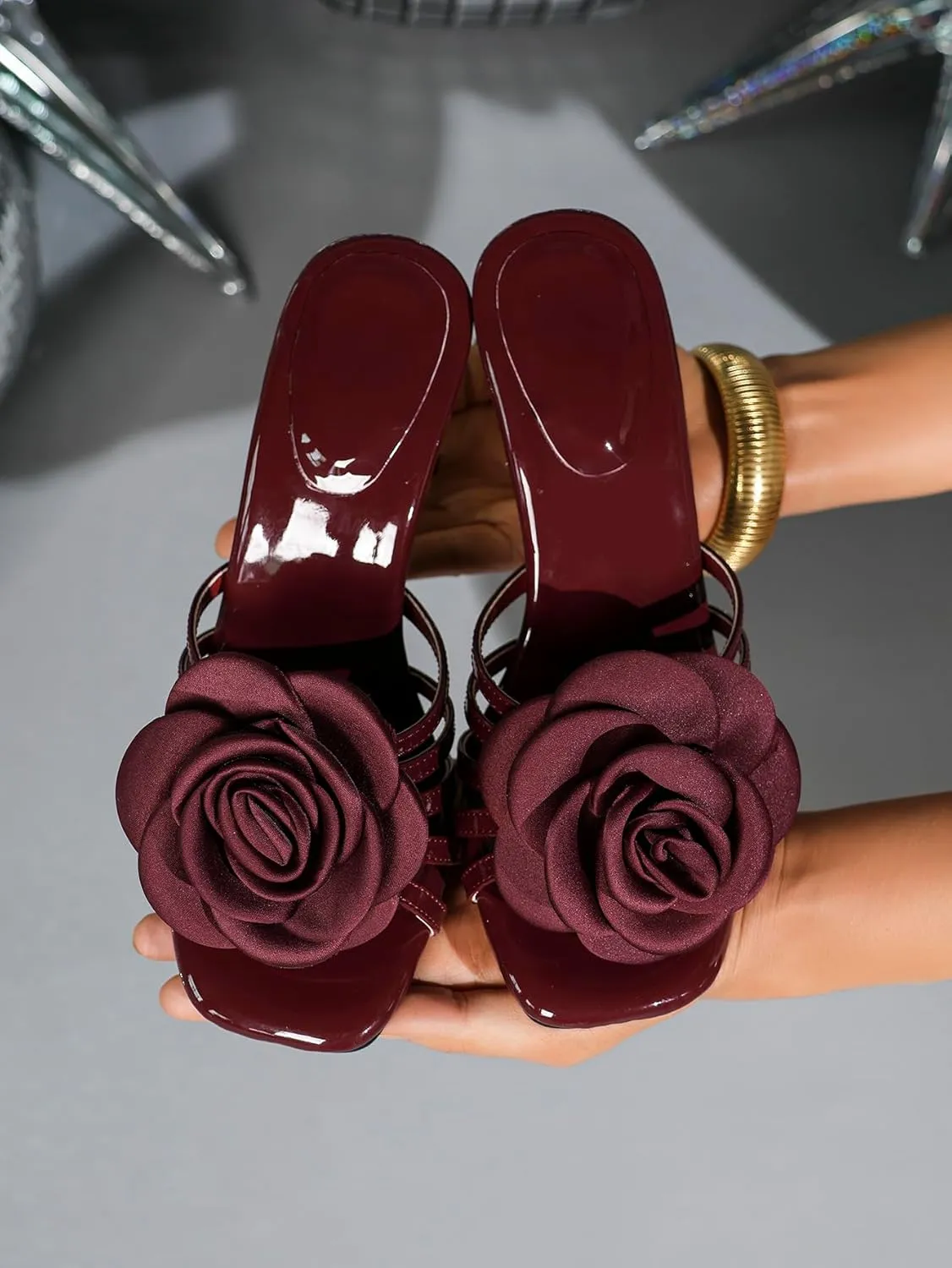 Womens Leather High Heel Sandals – Fashionable Strappy Summer Heels for Women with Slender Heel, Perfect for Dresses & Parties