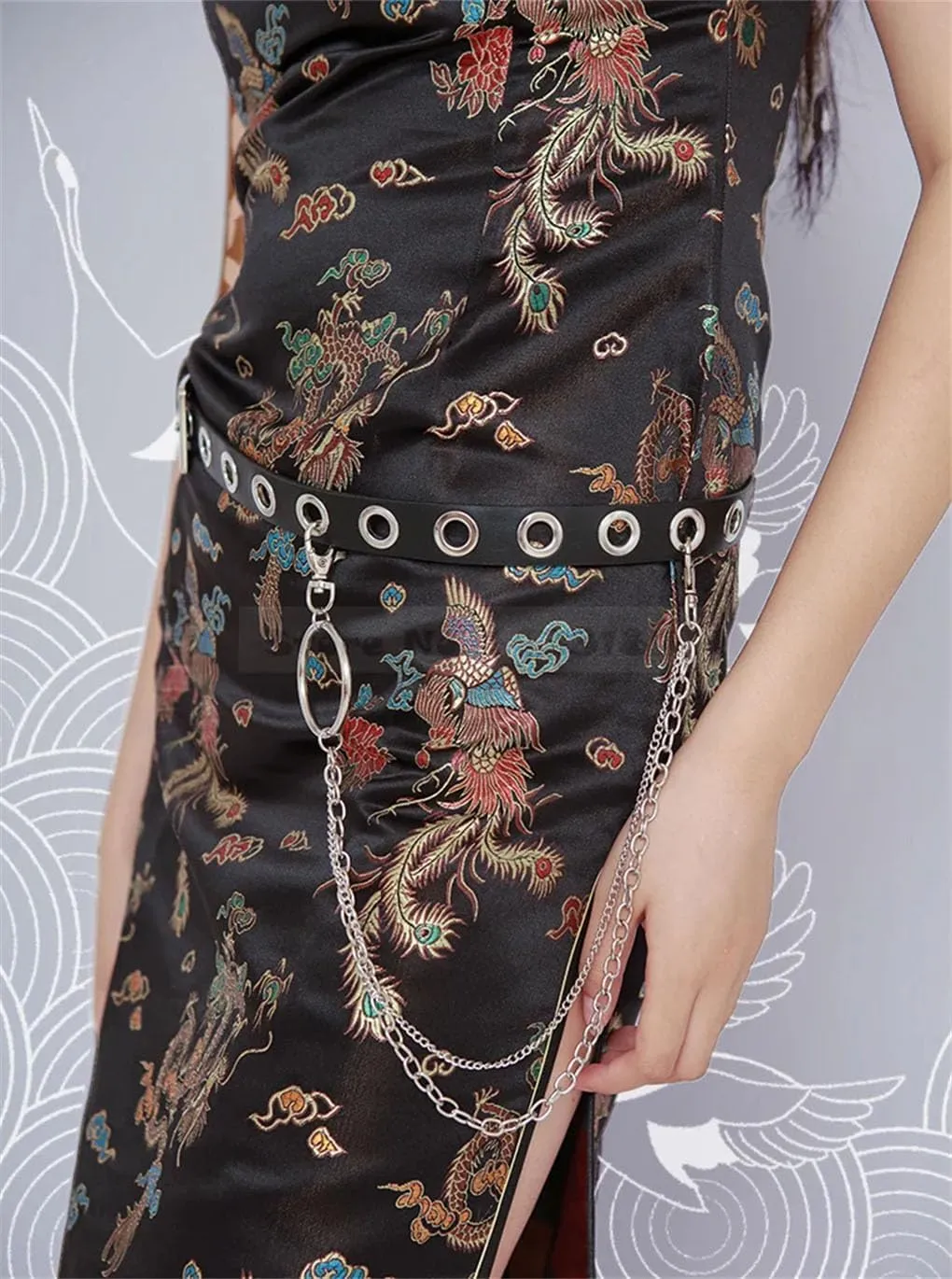 Womens Long Cheongsam Chinese Style Dresses Female Satin Slim Dress