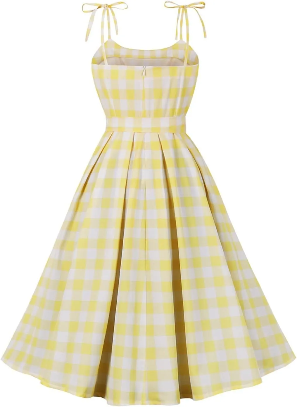 Women's Vintage 1950s Cocktail Dress Sleeveless Spaghetti Strap A Line Swing Dress 50s 60s Retro Rockabilly Dresses