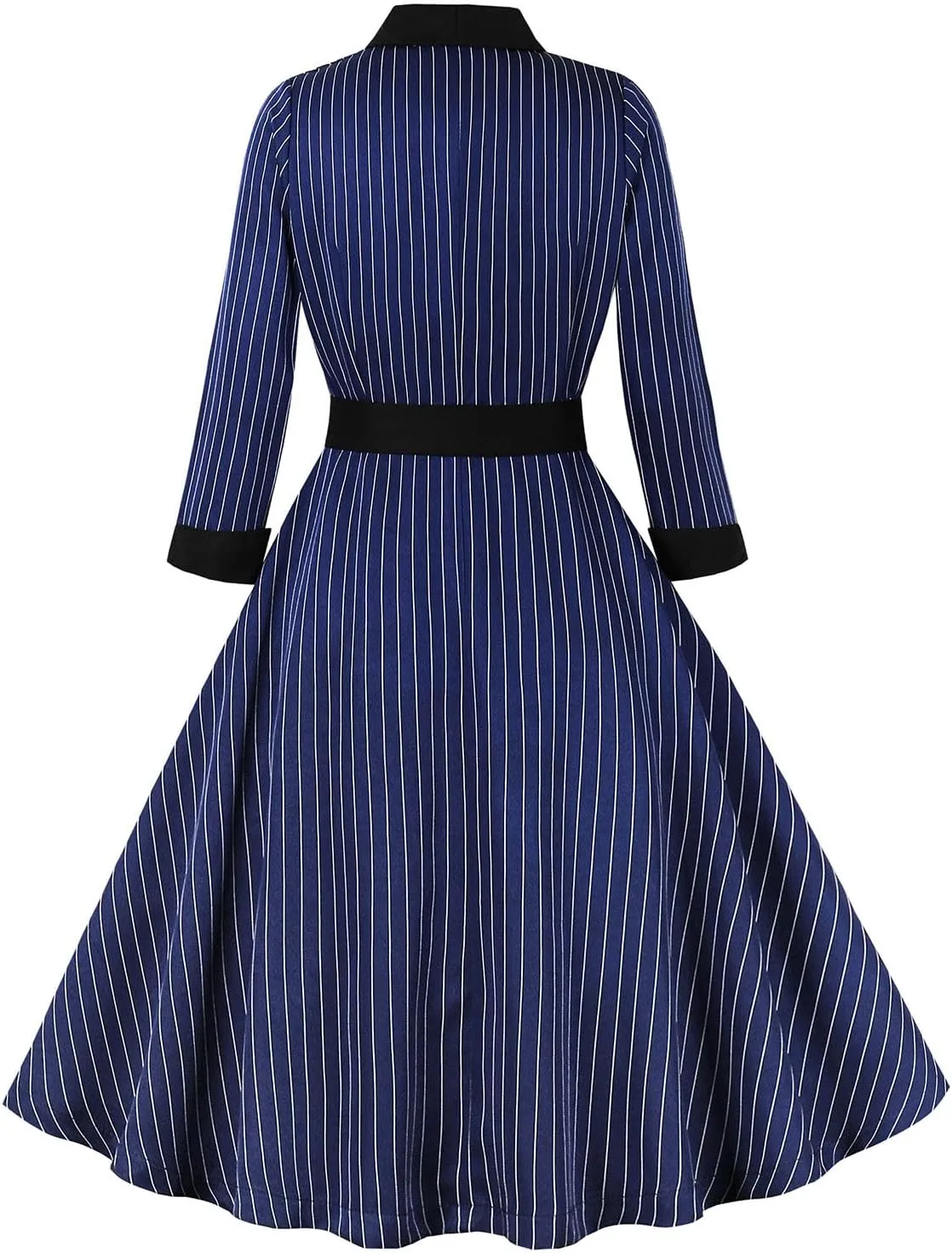 Women's Vintage Audrey Dress 1950s Retro Cocktail Dress Long Sleeve Rockabilly Prom Dress Work Church Casual Dresses