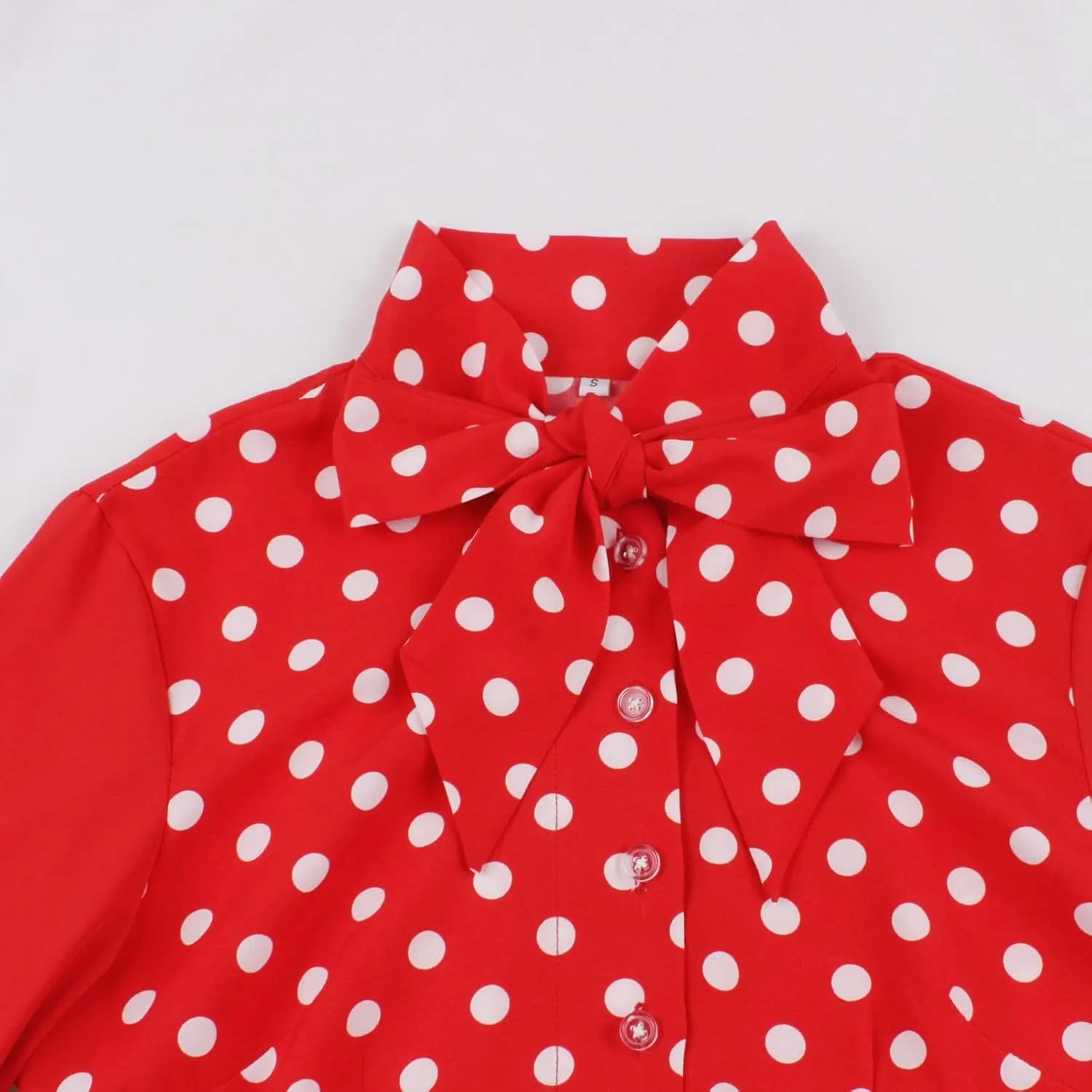 Women's Vintage Audrey Dress 1950s Retro Cocktail Dress Long Sleeve Rockabilly Prom Dress Work Church Casual Dresses