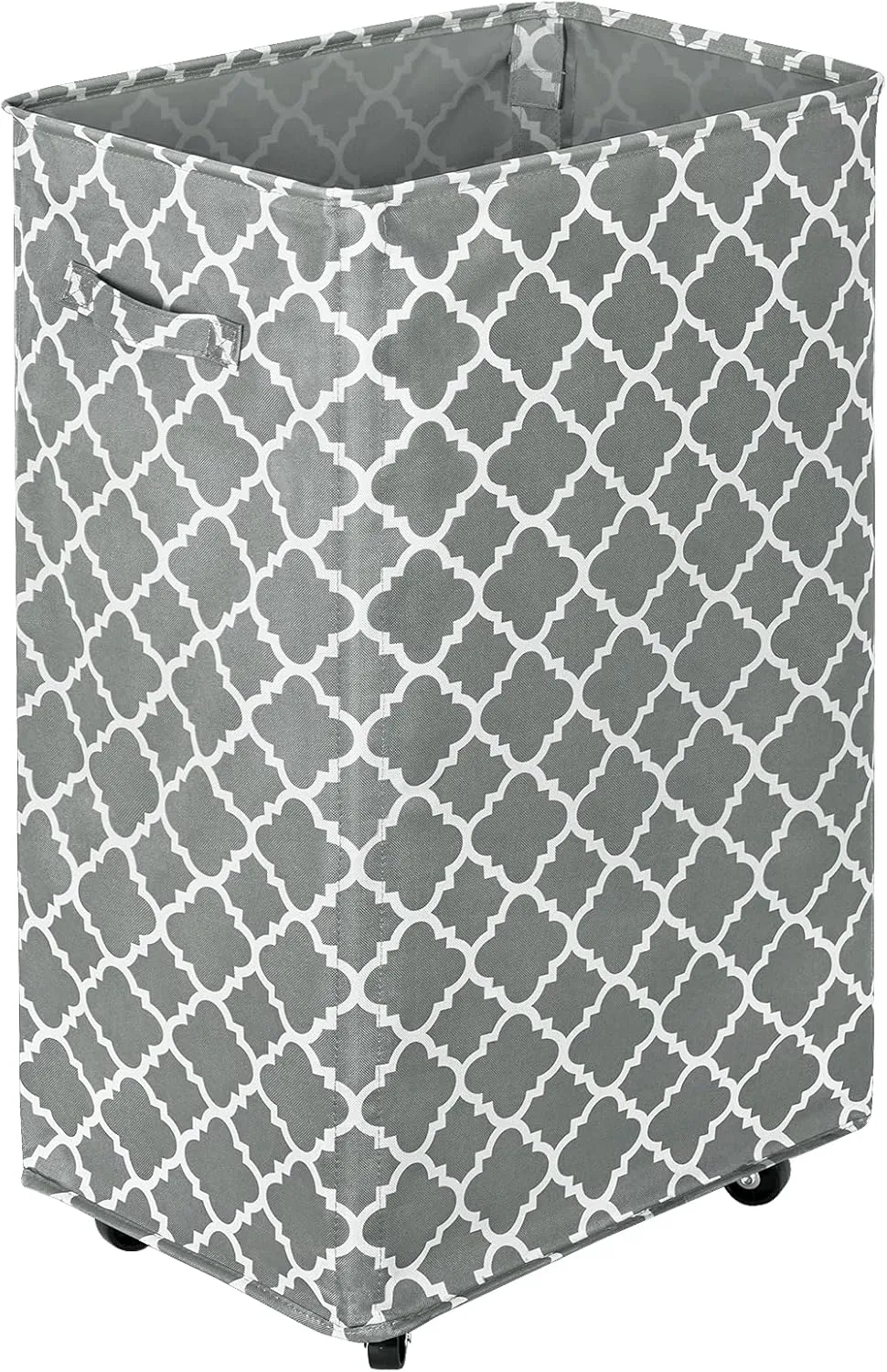 WOWLIVE Large Rolling Laundry Basket Wheels 90L Collapsible Tall Laundry Hamper Handle Foldable Dirty Clothing laundry storage organizer Fold up Rectangular Hampers for Laundry Dorm Room (Grey3)