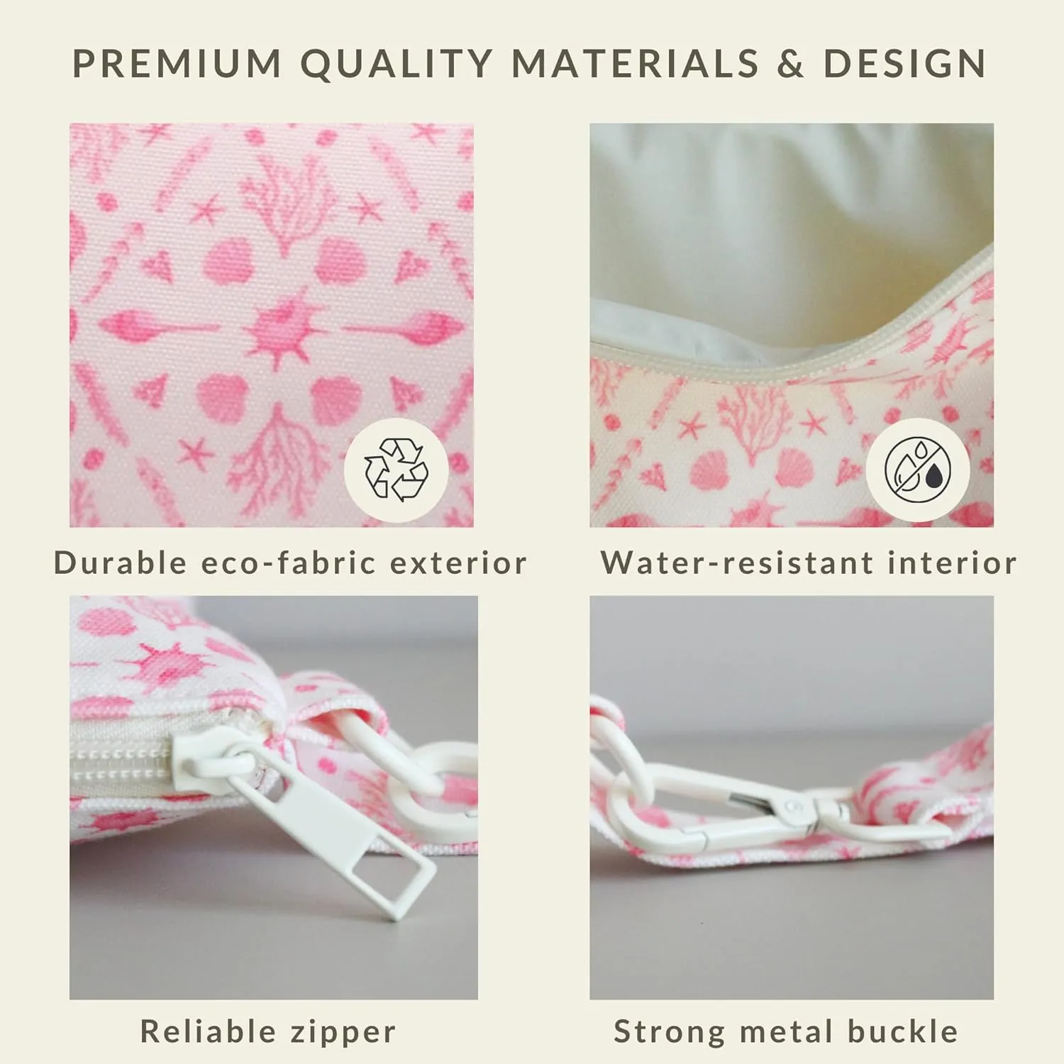 Wristlet Bag, Convenient Buckle Loop Strap, Ample Storage, Eco Fabric, Everyday Travel Vacation Accessory