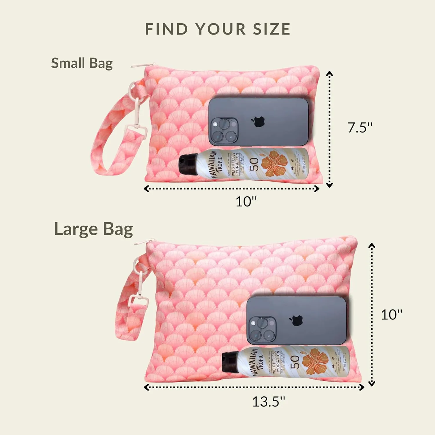 Wristlet Bag, Convenient Buckle Loop Strap, Ample Storage, Eco Fabric, Everyday Travel Vacation Accessory