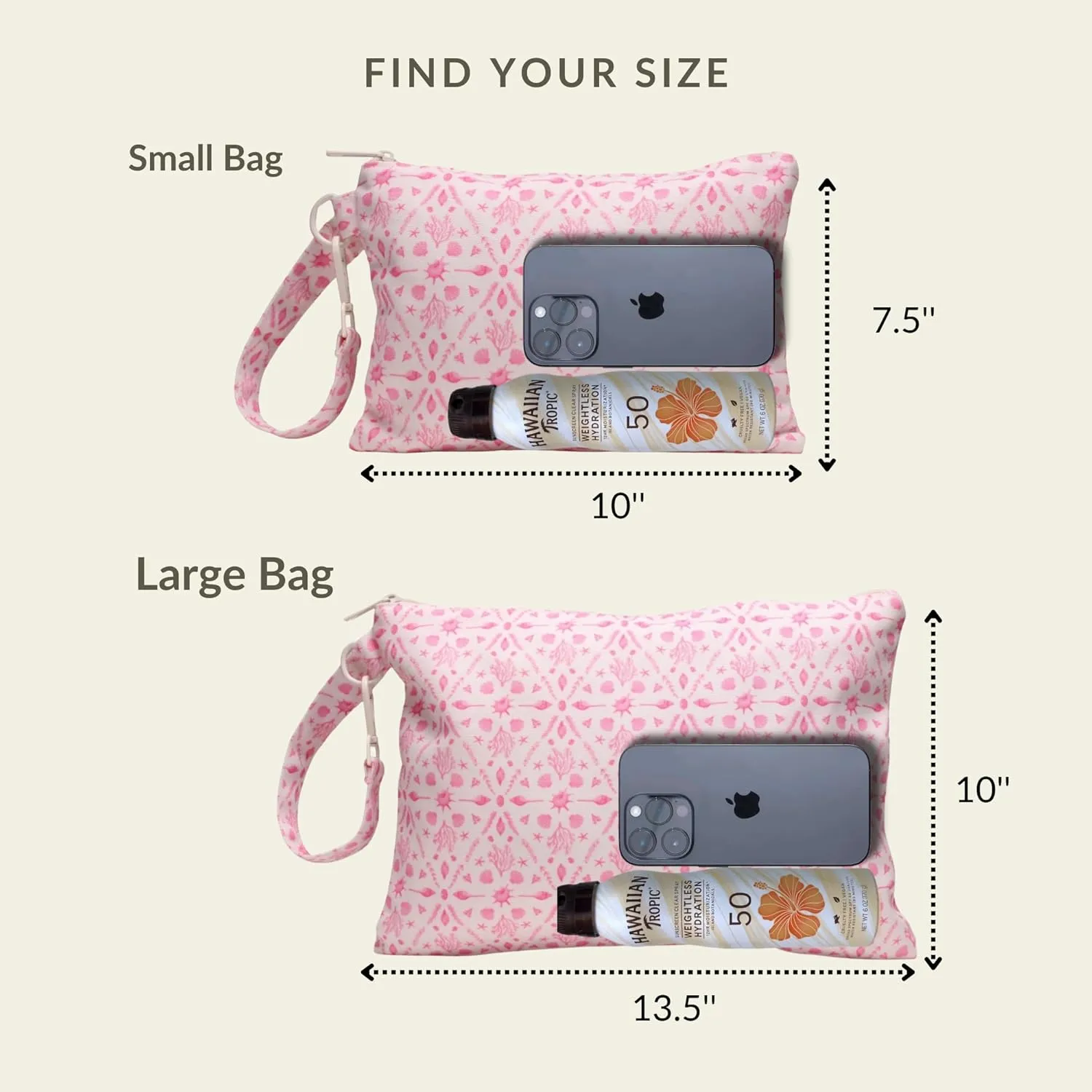 Wristlet Bag, Convenient Buckle Loop Strap, Ample Storage, Eco Fabric, Everyday Travel Vacation Accessory