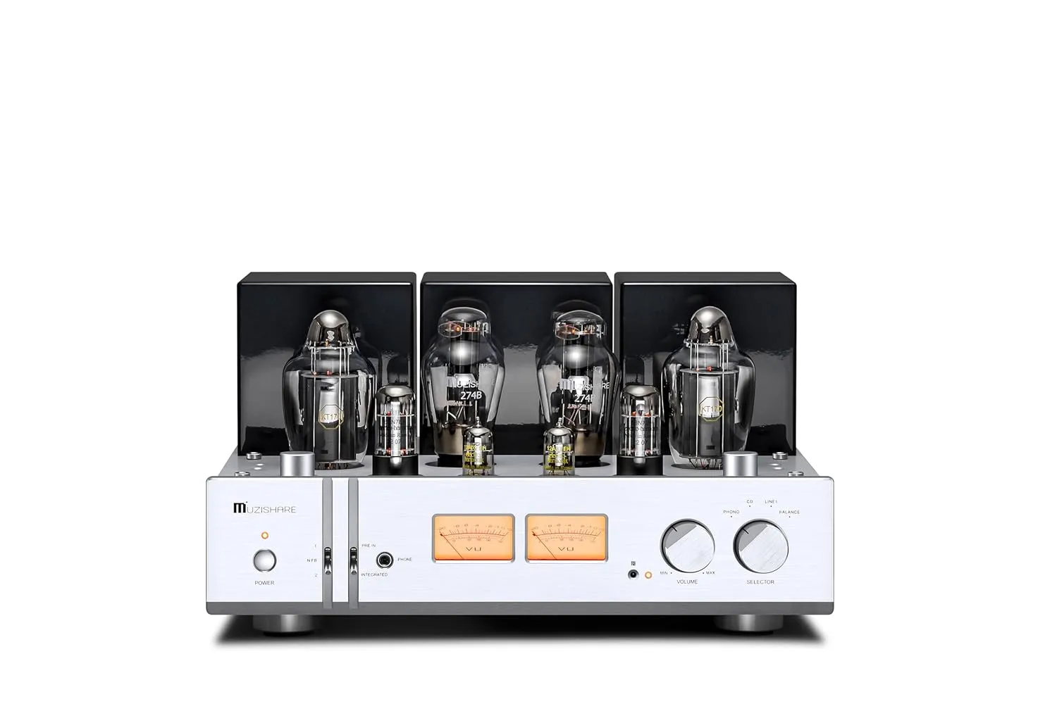 X10 Pro KT170 Tube Amplifier HiFi Class A Single-Ended,MM Phono,Balaned,Power Amplifier with PRE in,28W*2, AC 115V/230V Optional