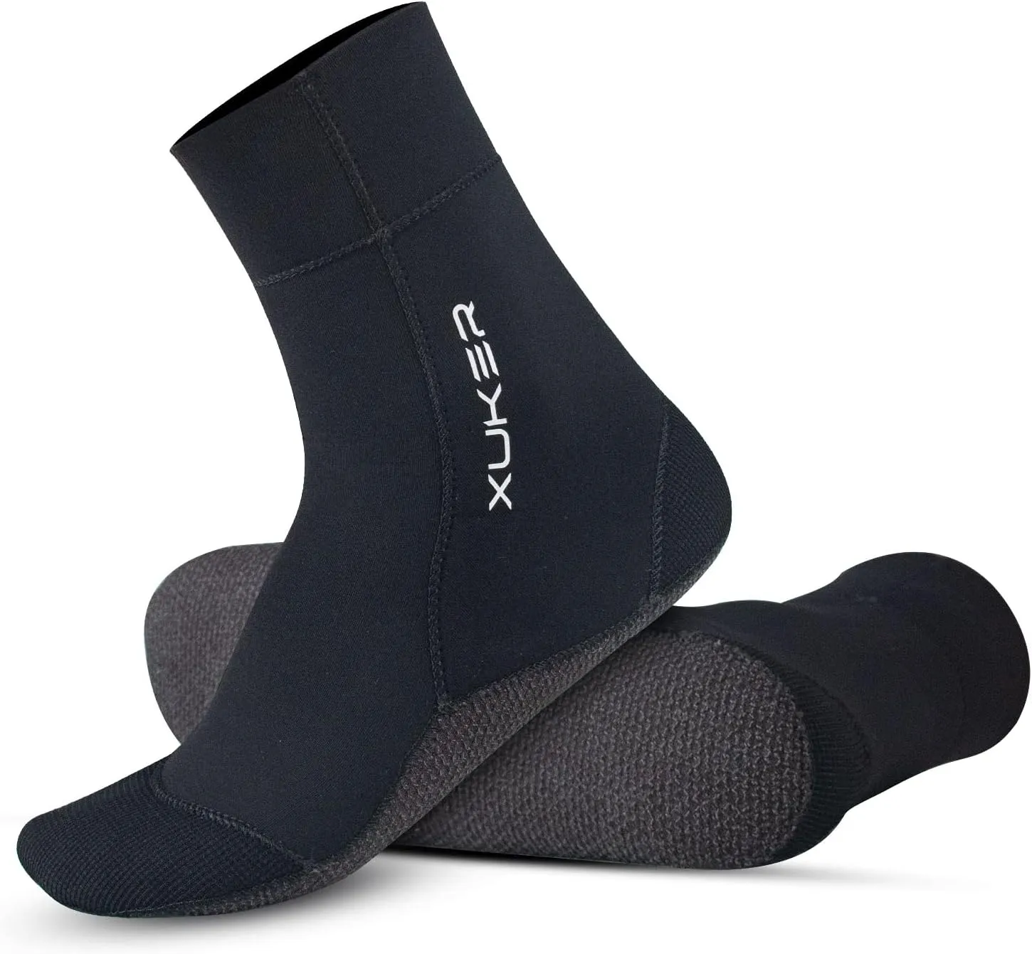 XUKER Neoprene Water Socks 3mm, Sand Proof Beach Volleyball Socks Water Shoes Diving Boots for Outdoor Water Sports