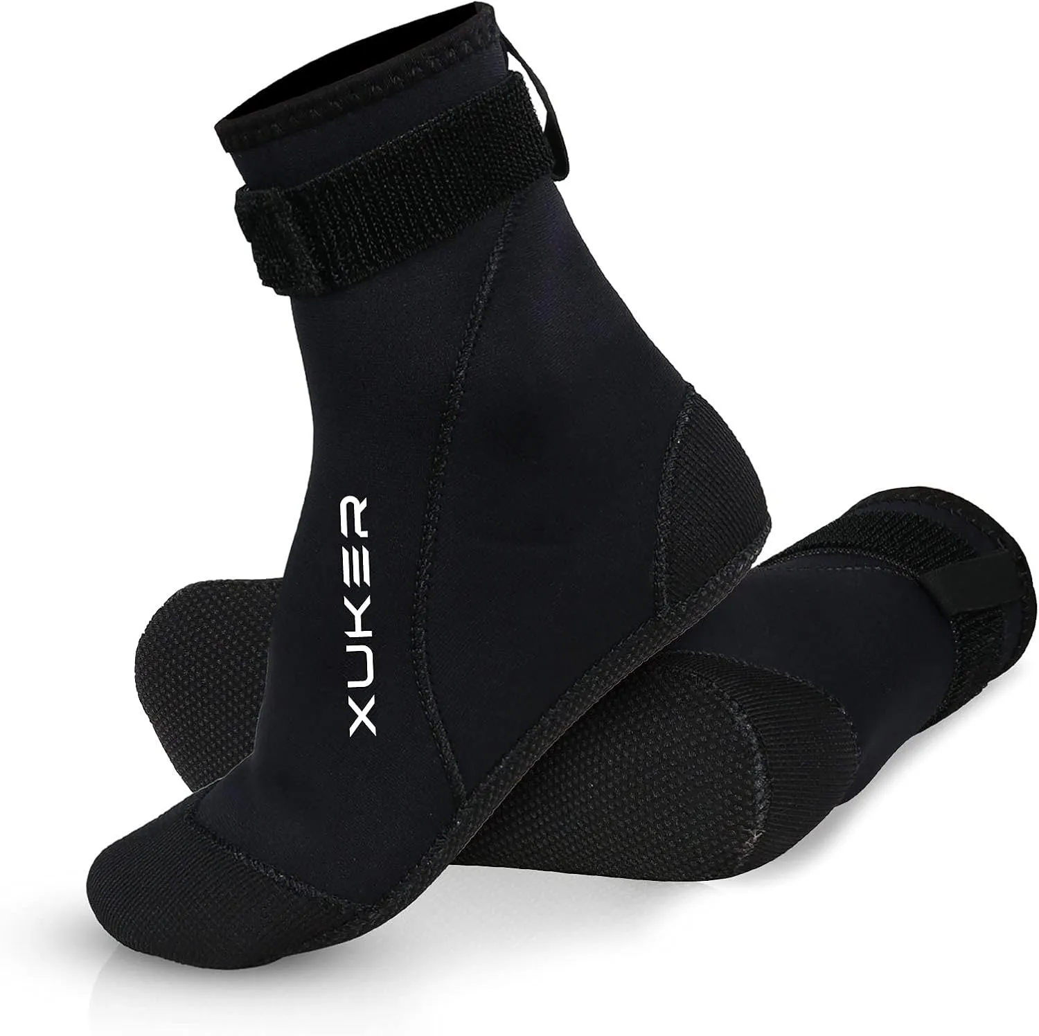 XUKER Neoprene Water Socks 3mm, Sand Proof Beach Volleyball Socks Water Shoes Diving Boots for Outdoor Water Sports