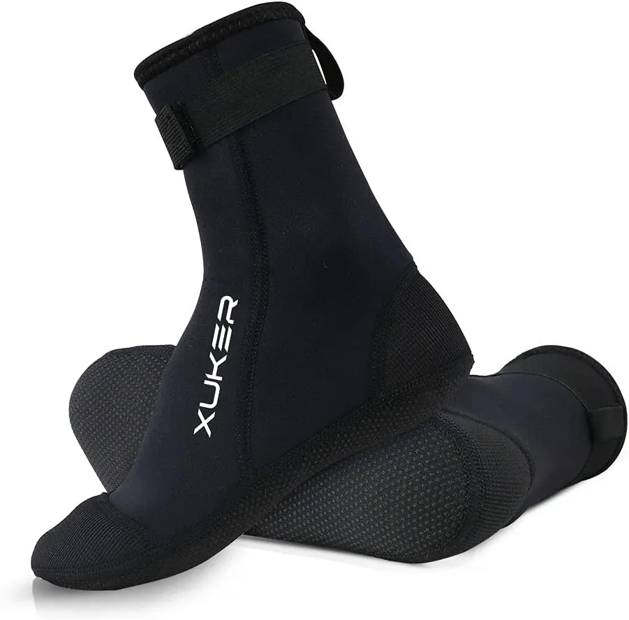 XUKER Neoprene Water Socks 3mm, Sand Proof Beach Volleyball Socks Water Shoes Diving Boots for Outdoor Water Sports