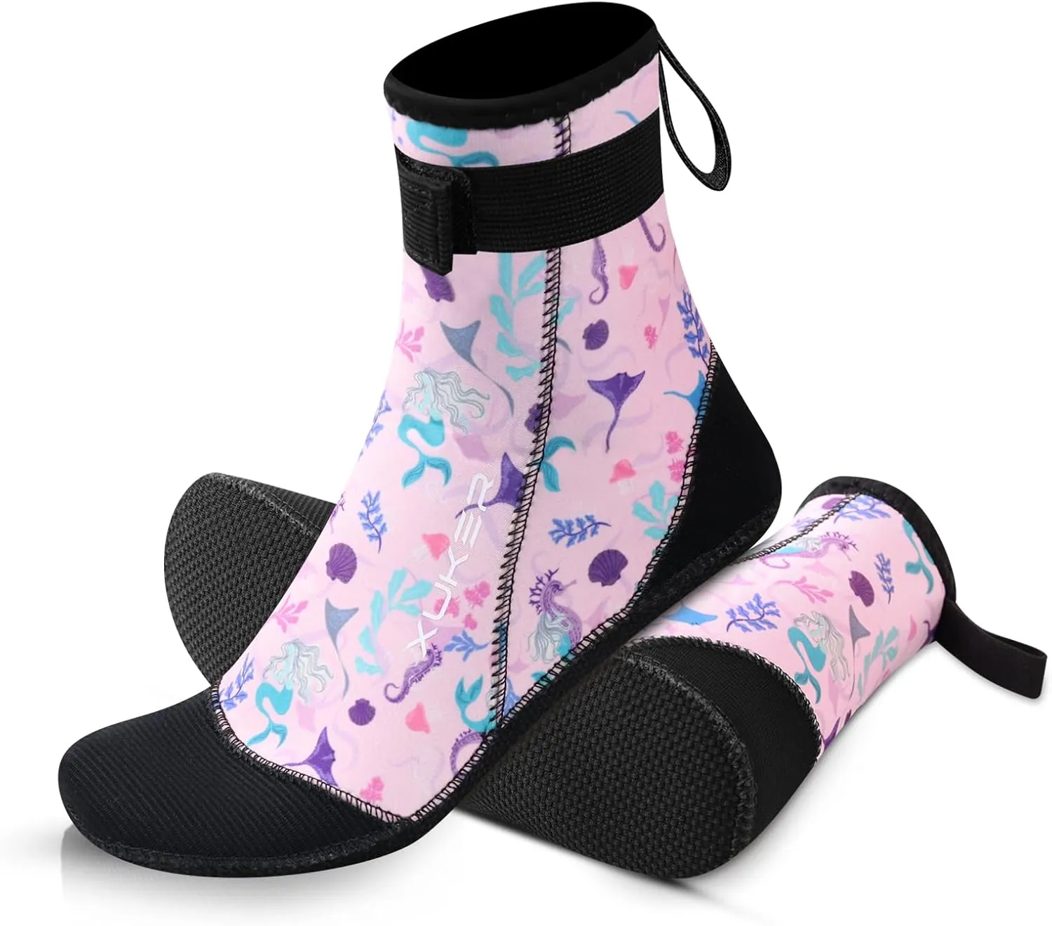 XUKER Neoprene Water Socks for Kids Toddlers 3mm Sand Proof Beach Volleyball Socks Diving Boots for Outdoor Water Sports