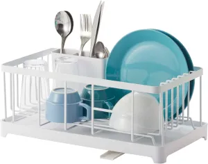 YAMAZAKI Alloy Steel home 2875 Wire Dish Drainer Rack, One Size, White