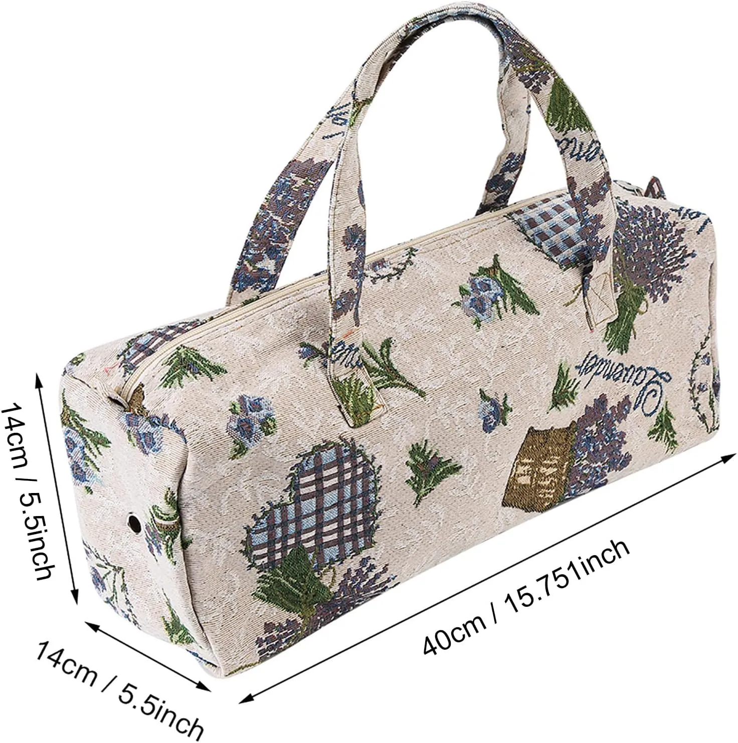 Yarn Bag, Crochet Tote Bag Knitting Storage Organizer Household Fabric Yarn Holder for Crocheting Project, Knitting Needles, Skein Ball