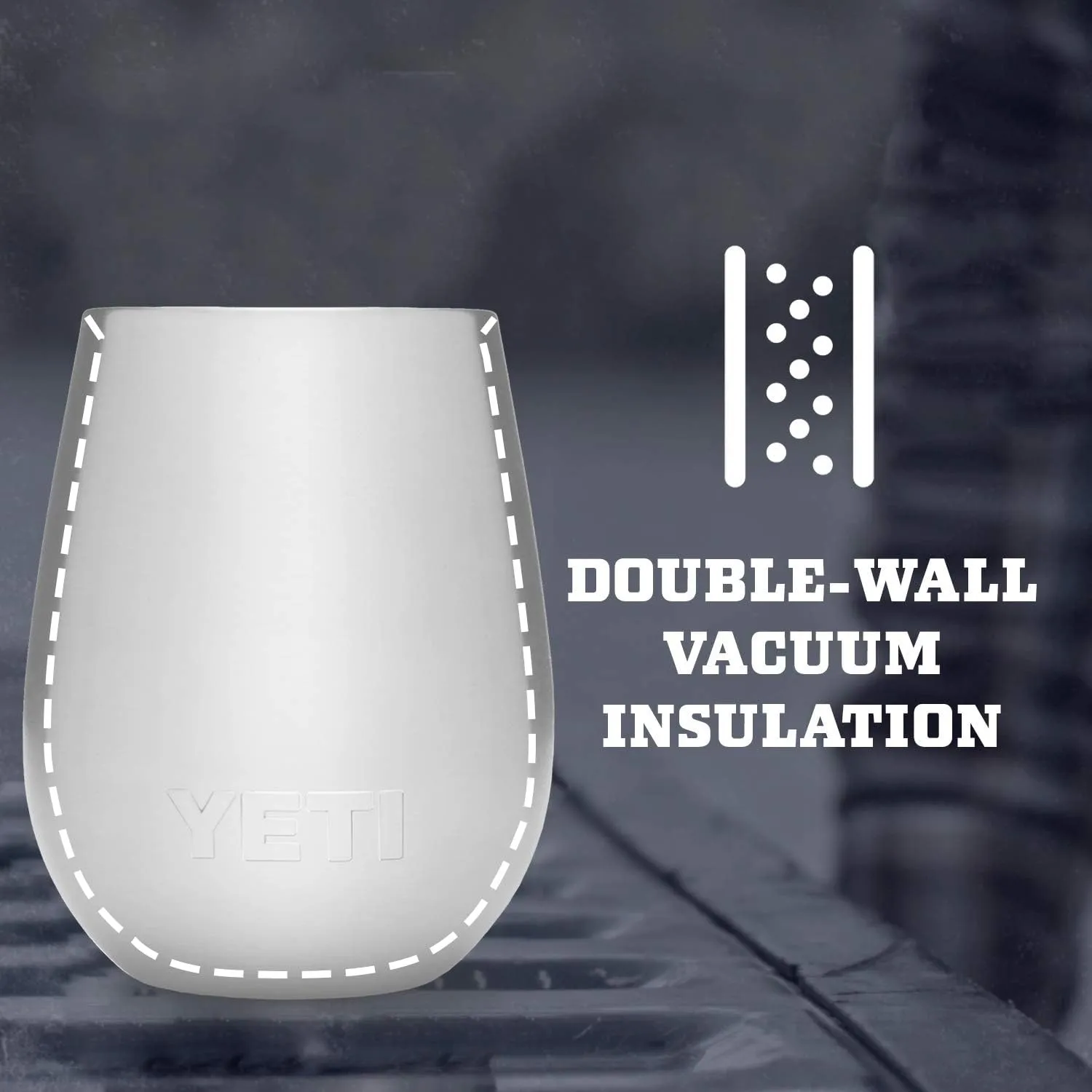 YETI Rambler 10 oz Wine Tumbler, Vacuum Insulated, Stainless Steel, NO LID