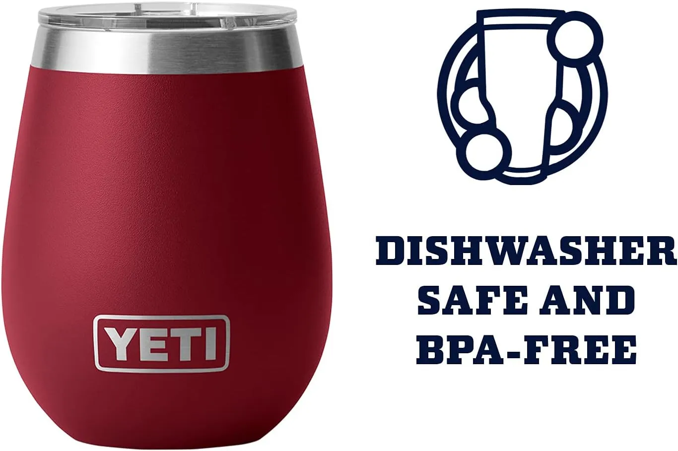 YETI Rambler 10 oz Wine Tumbler, Vacuum Insulated, Stainless Steel with MagSlider Lid