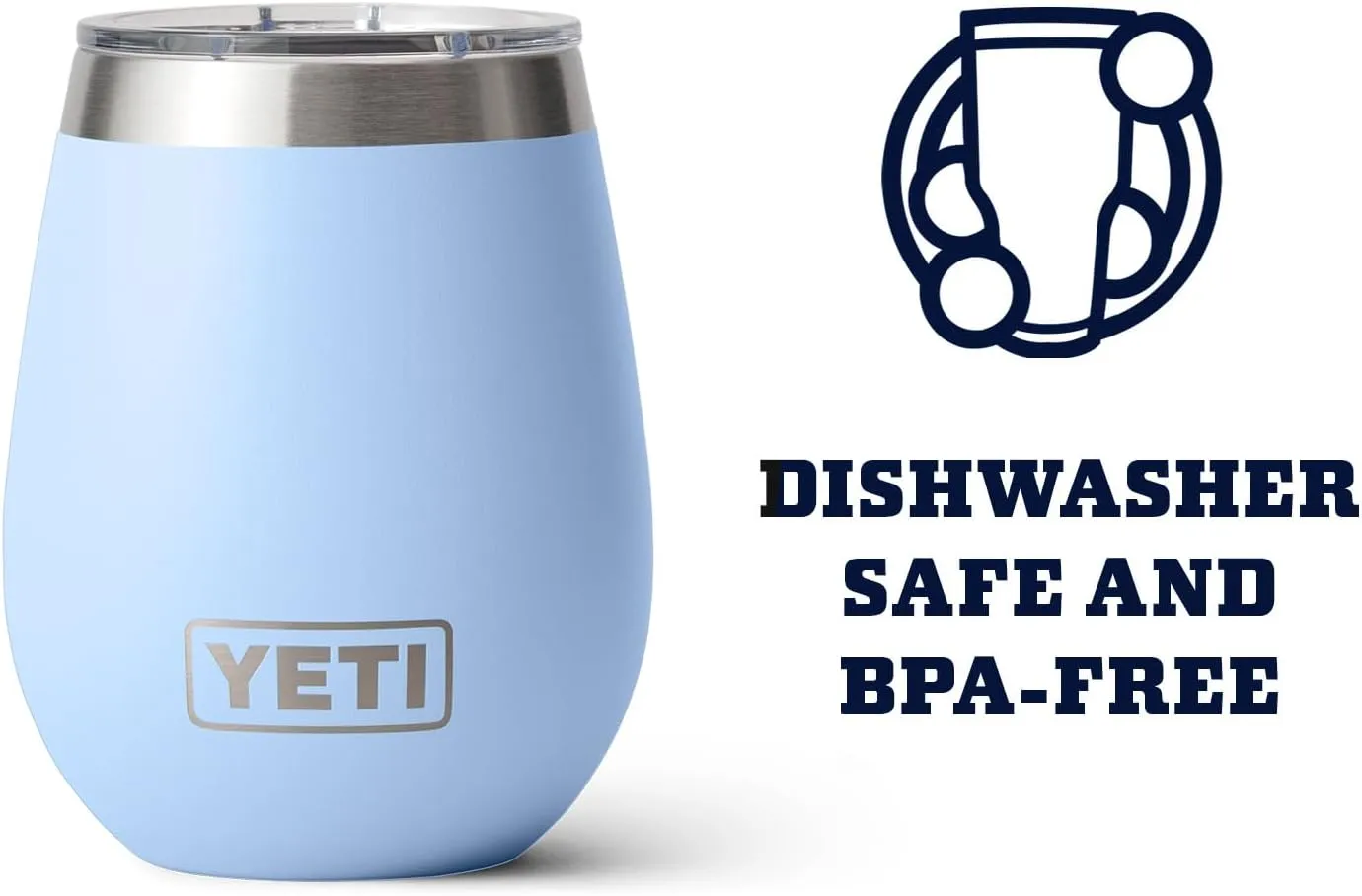 YETI Rambler 10 oz Wine Tumbler, Vacuum Insulated, Stainless Steel with MagSlider Lid
