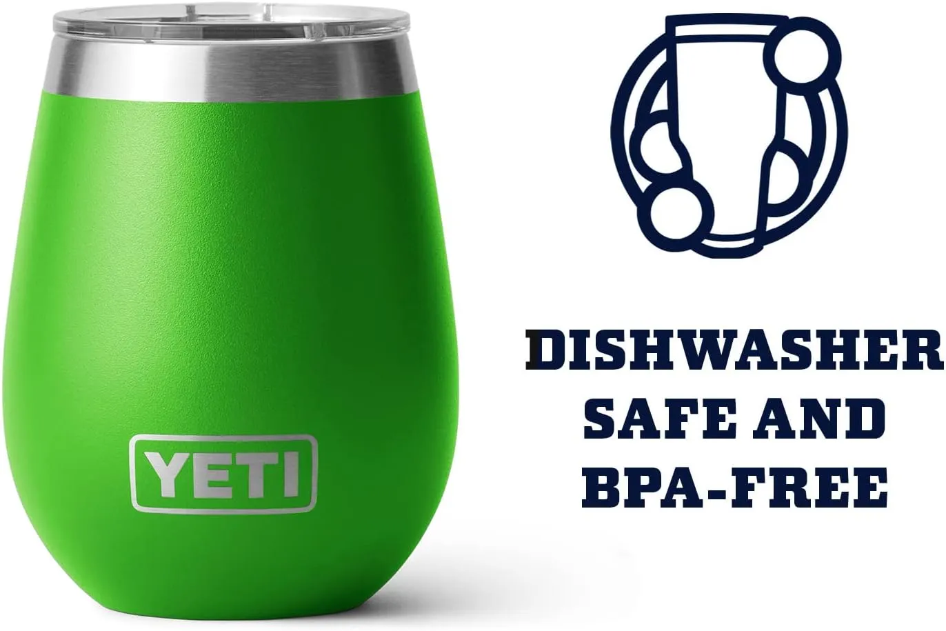 YETI Rambler 10 oz Wine Tumbler, Vacuum Insulated, Stainless Steel with MagSlider Lid