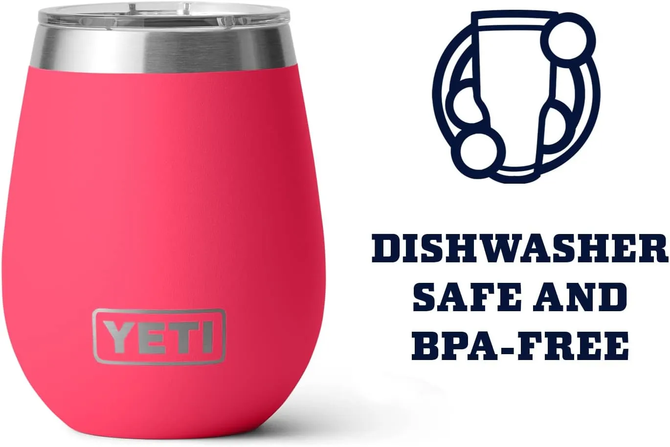 YETI Rambler 10 oz Wine Tumbler, Vacuum Insulated, Stainless Steel with MagSlider Lid