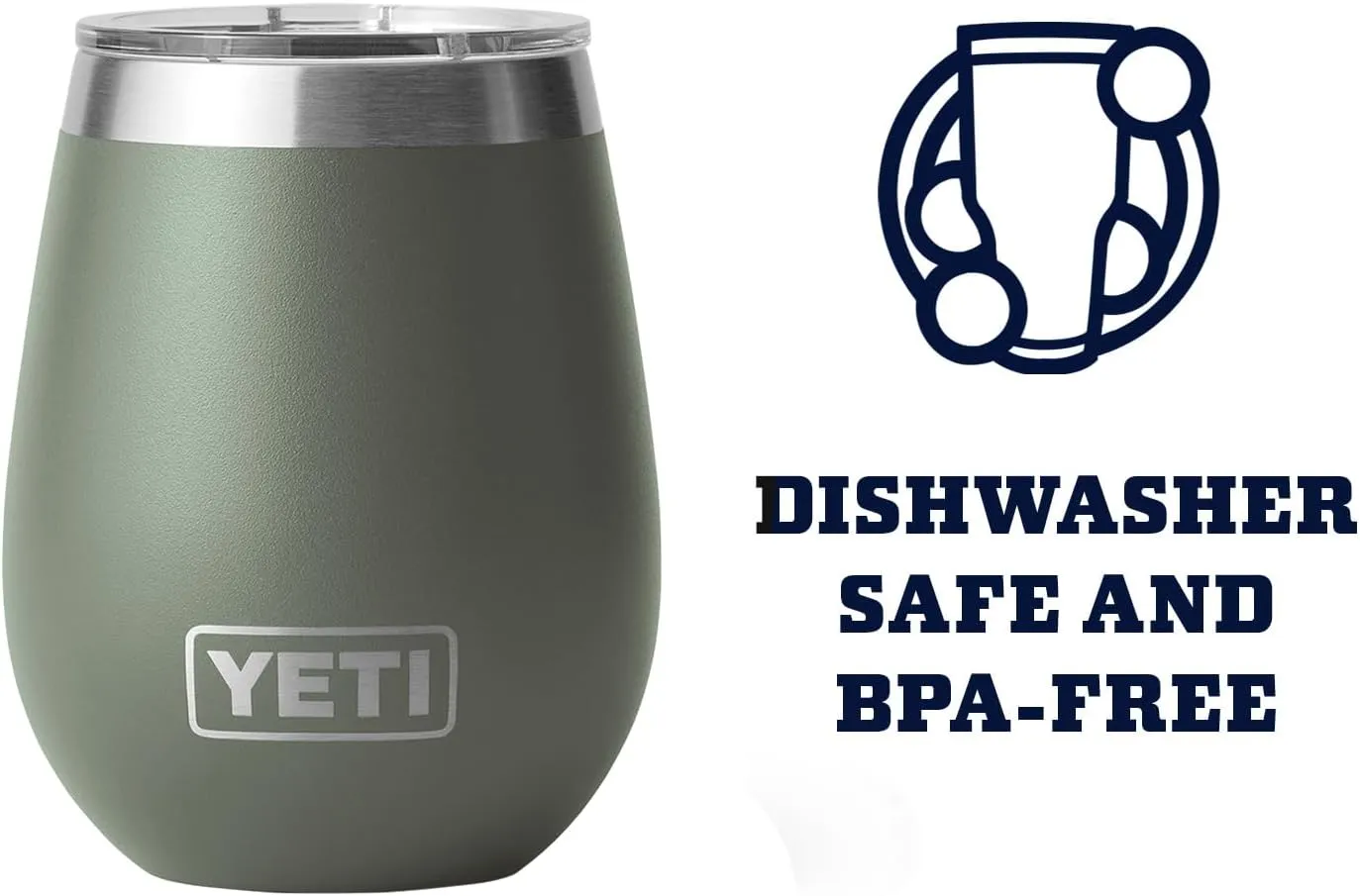 YETI Rambler 10 oz Wine Tumbler, Vacuum Insulated, Stainless Steel with MagSlider Lid