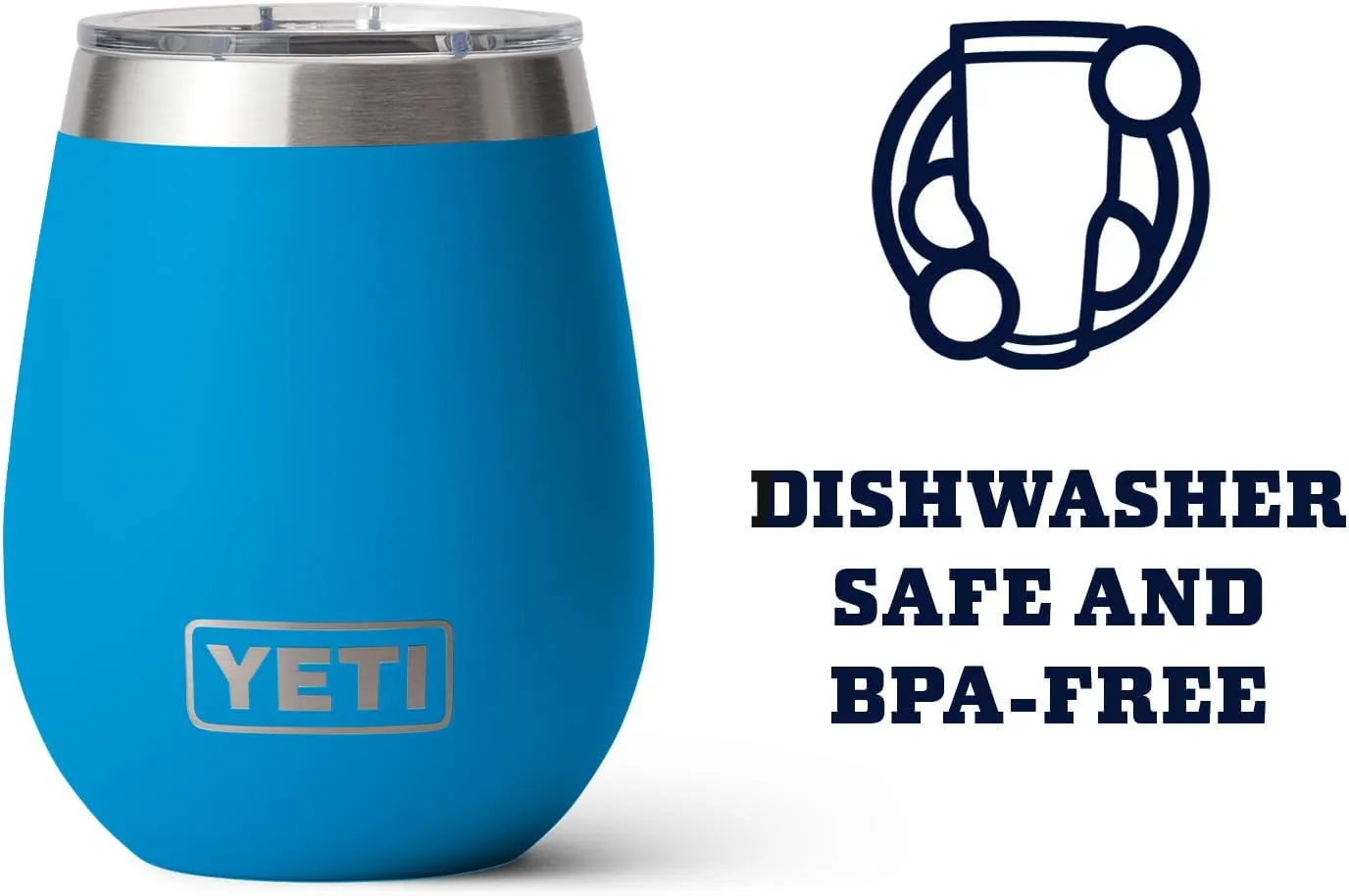 YETI Rambler 10 oz Wine Tumbler, Vacuum Insulated, Stainless Steel with MagSlider Lid