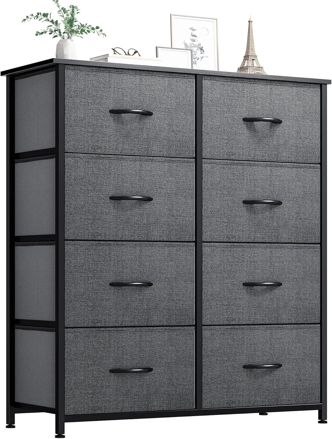 YITAHOME Dresser for Bedroom, Fabric Dresser with 8 Drawers, Tall Chest of Drawers for Closet