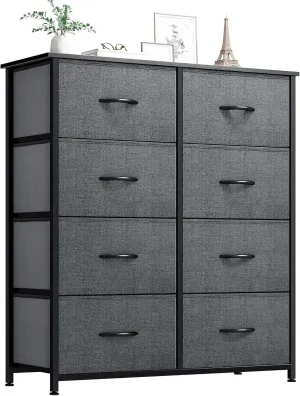 YITAHOME Dresser for Bedroom, Fabric Dresser with 8 Drawers, Tall Chest of Drawers for Closet