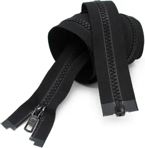 YKK 120" Vislon Zipper ~ YKK #5 Molded Separating ~ Sleeping Bag ~ Black
