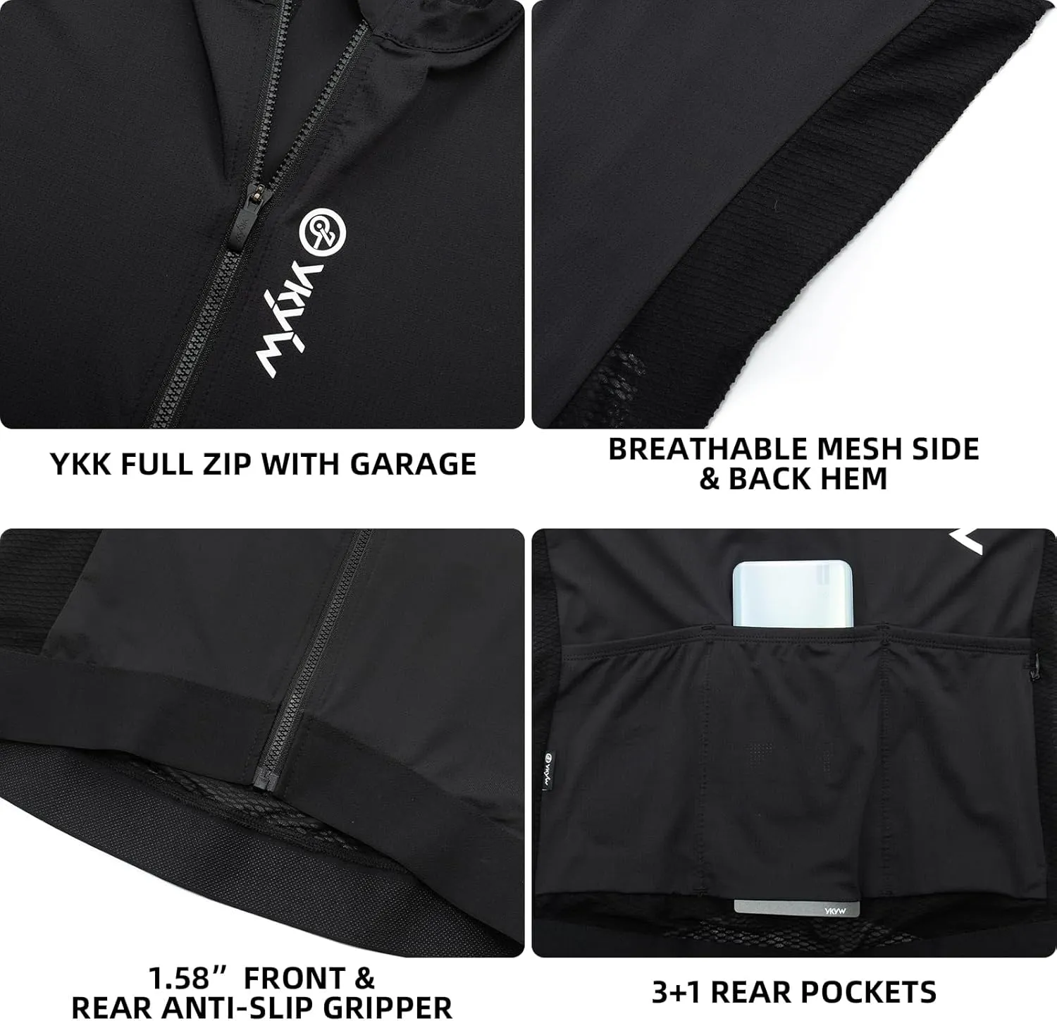 YKYWBIKE Cycling Jerseys Women Short Sleeve,Bike Shirts for Women Breathable Cycle Jersey with 4 Pockets