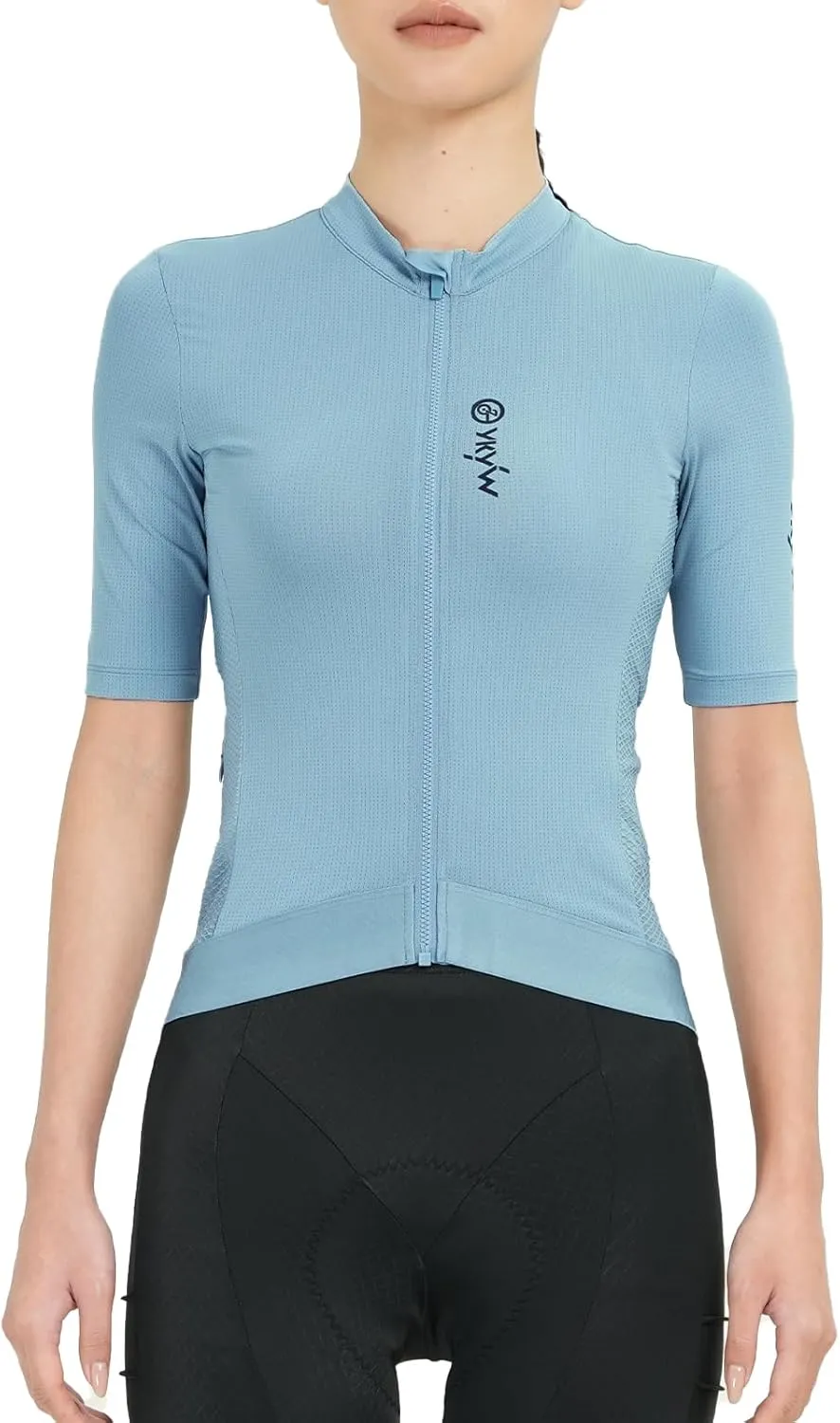 YKYWBIKE Cycling Jerseys Women Short Sleeve,Bike Shirts for Women Breathable Cycle Jersey with 4 Pockets