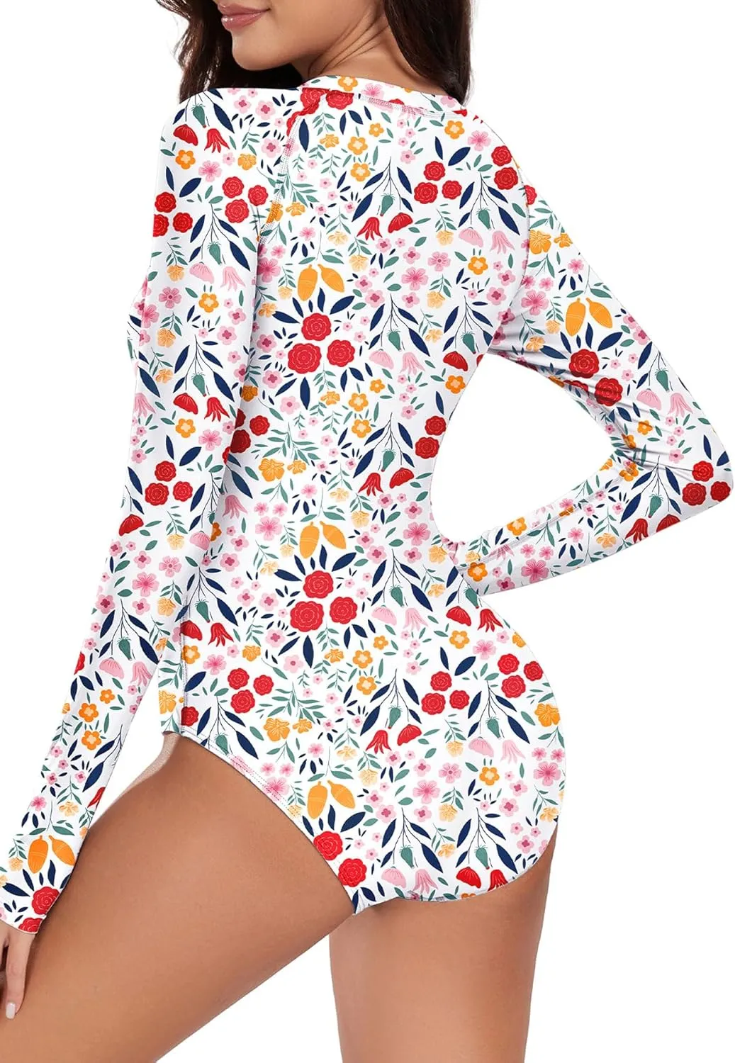 Zando Long Sleeve Rash Guard Swimsuit Women One Piece Swimsuit for Women Long Sleeve Bathing Suit Athletic Rashguard