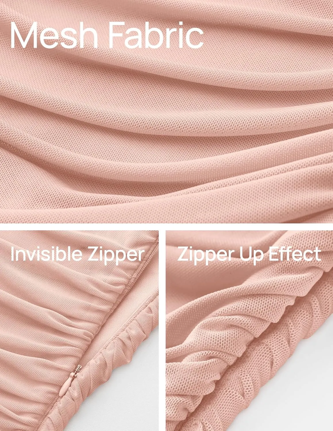 ZESICA Women's 2025 Summer Ruched Bodycon Dress Sleeveless Backless Ruffle Mermaid Cocktail Wedding Party Dresses