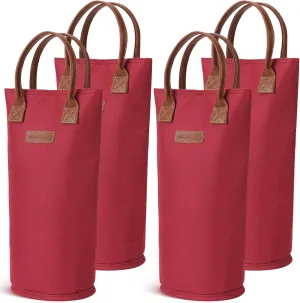 Zormy 4-Pack Single Bottle Insulated Tote, Padded Cooler for One Bottle, Perfect for Wine Lovers
