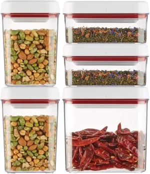 Zyliss Twist & Seal 5-Piece Storage Container Set - Airtight Food Storage Containers - Coffee, Sugar, Cereal, Flour, Pasta and Snack Containers - BPA-Free Food Storage - 5 Pieces